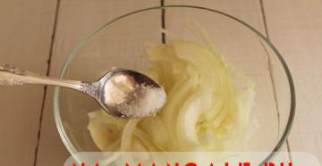Лук маринованный в уксусе к шашлыку или салату — быстрый рецепт